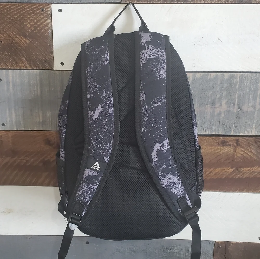 Reebok Black Gray Ocean Backpack Unisex NWT